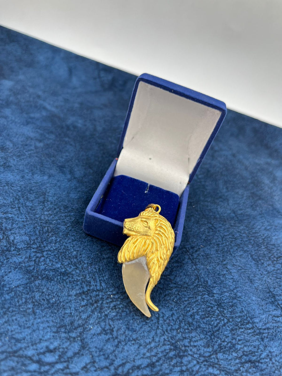 Nail Pendant One Gram Gold Puligoru Locket GRAM GOLD PLATING LION