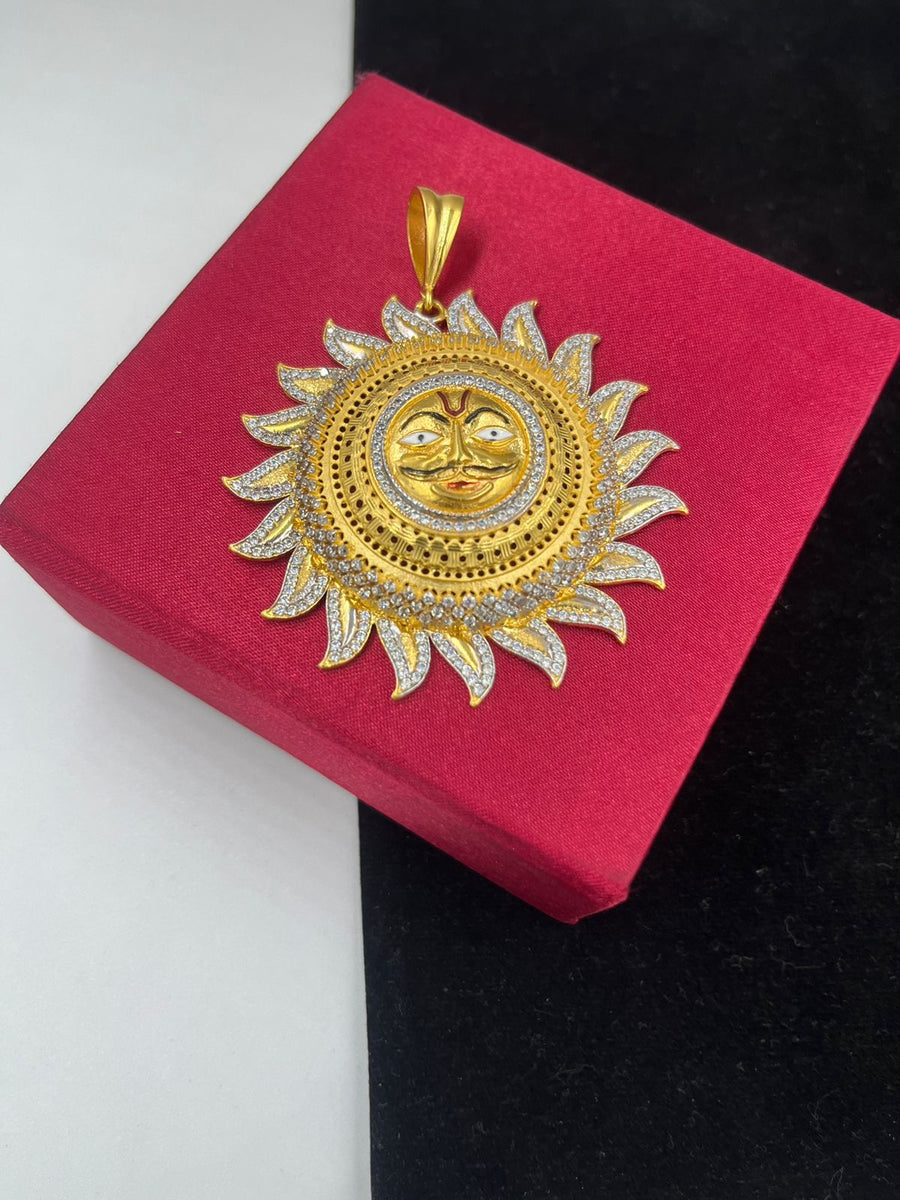 GRAM GOLD FORMING SURYA PENDANT FOR MEN DESIGN A-136