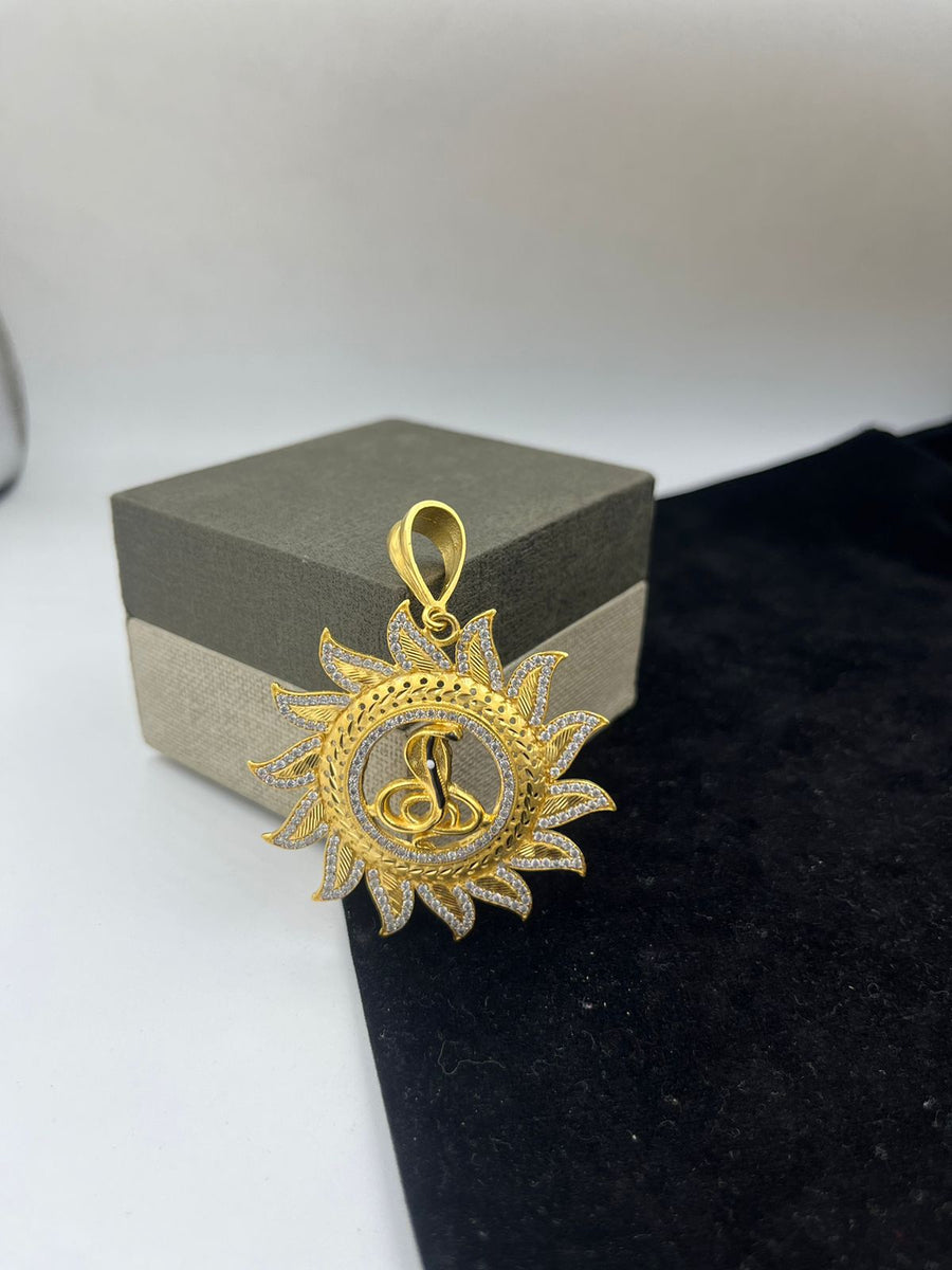 GRAM GOLD FORMING GOGA MAHARAJ PENDANT FOR MEN DESIGN A-138
