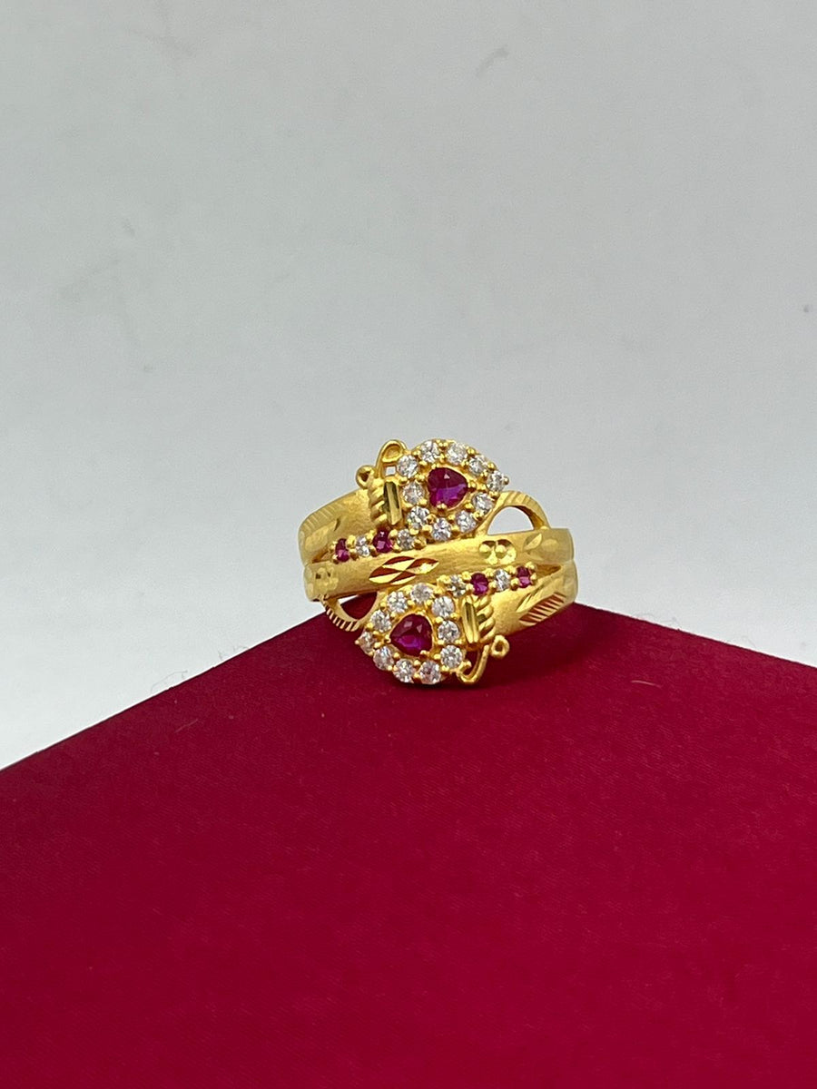 GRAM GOLD LADIES DIAMOND RING FOR WOMEN DESIGN A-4