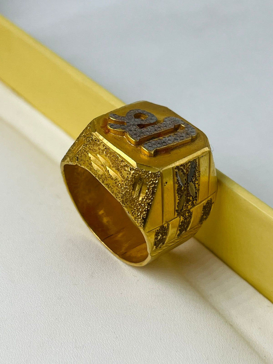 GRAM GOLD SHREE RING FOR MEN DESIGN A-710