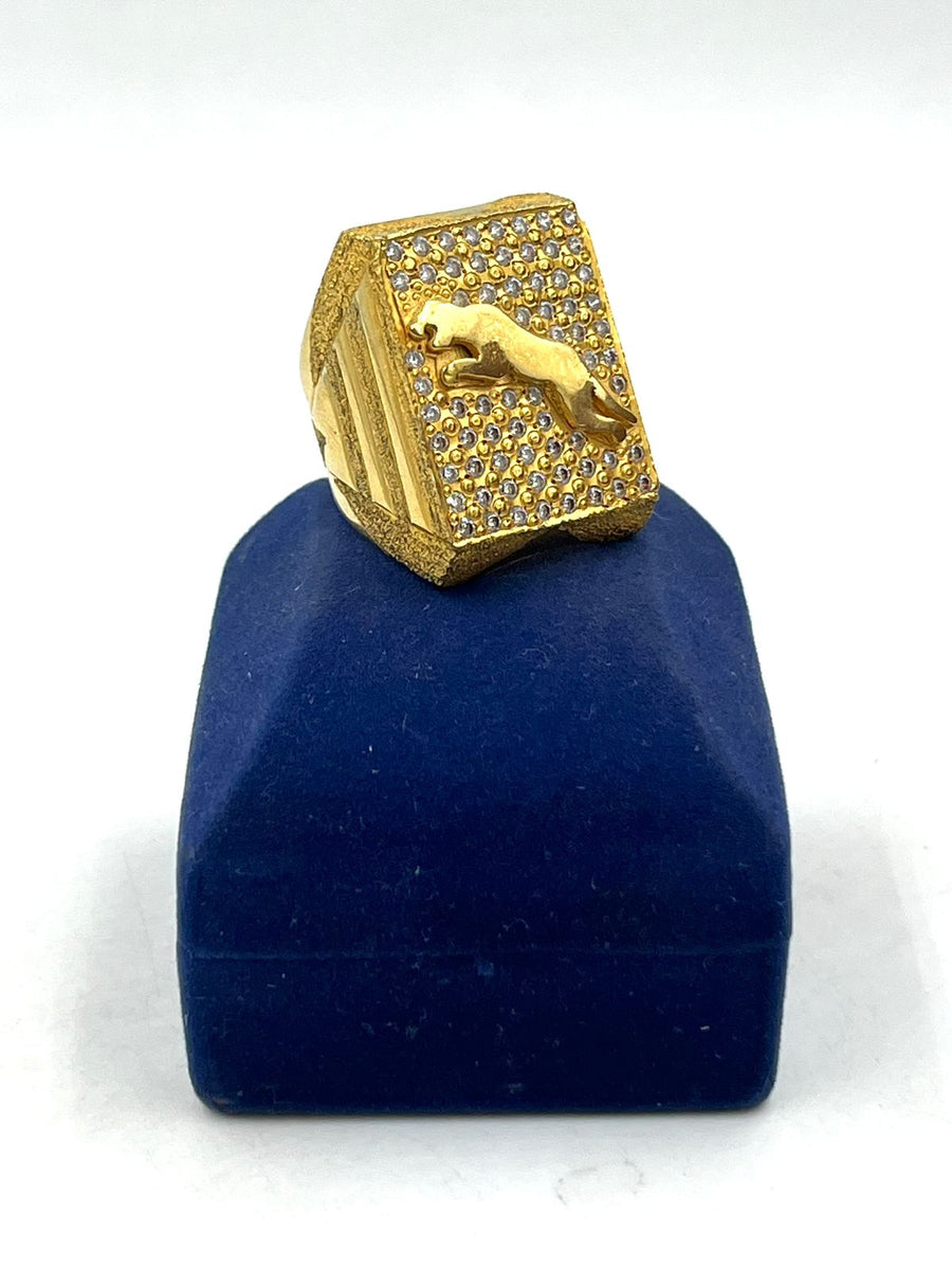 GRAM GOLD JAGUAR RING FOR MEN DESIGN A-742 - Main Image