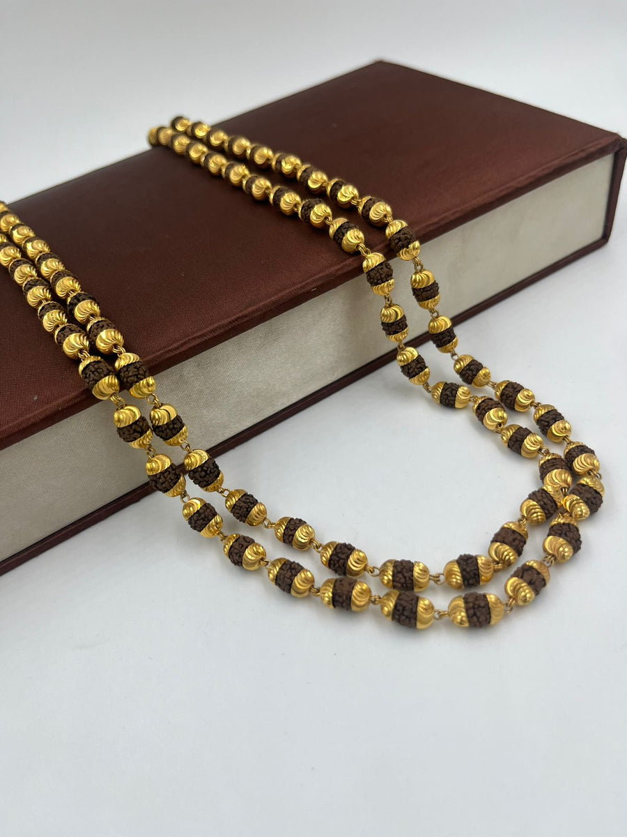 22k gold gold mala for men