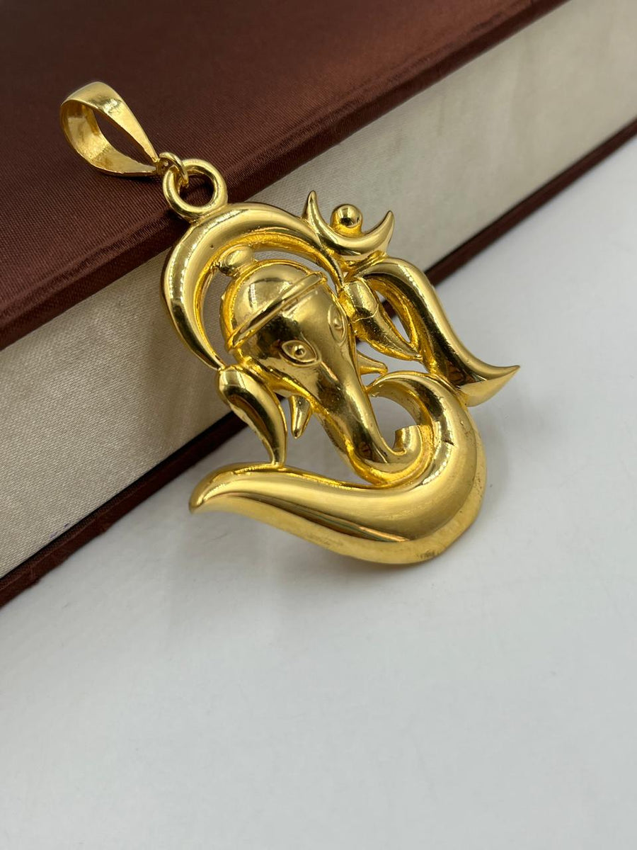 24k Gold Ganpati Ganesh Gold Pendant Designs 24K Micro Gold Lord