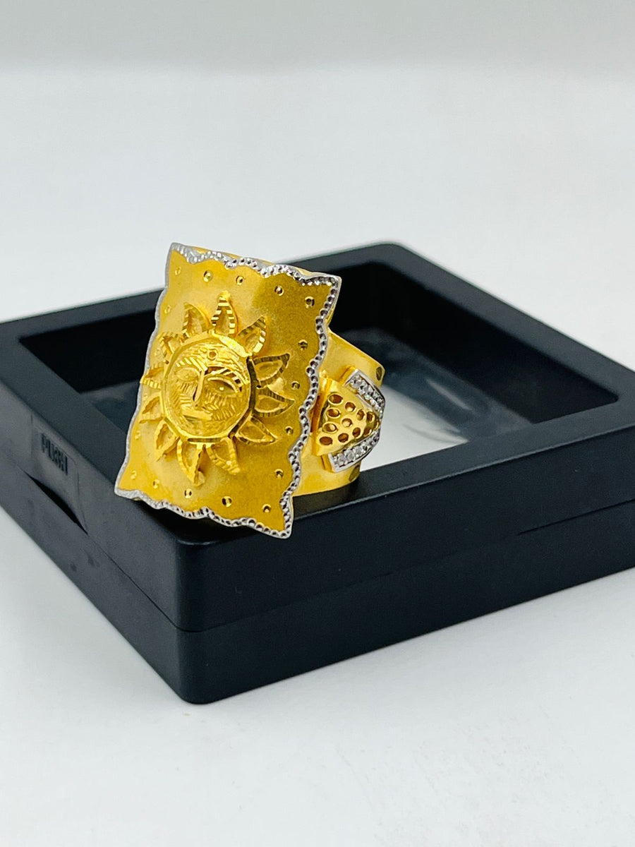 GRAM GOLD SURYA RING FOR MEN DESIGN A-1065 – Radhe Imitation