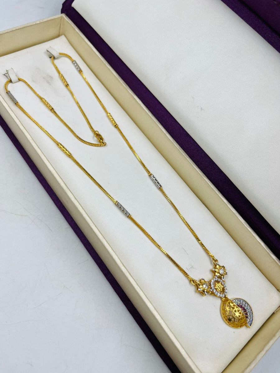 GRAM GOLD LADIES WOMEN CHAIN WITH STAR PENDANT FOR DESIGN A-47 - Main Image