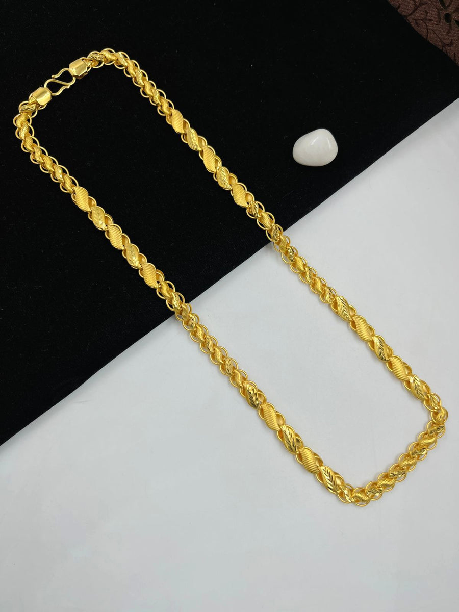1 GRAM GOLD PLATING CHAIN FOR MEN DESIGN A-174 – Radhe Imitation