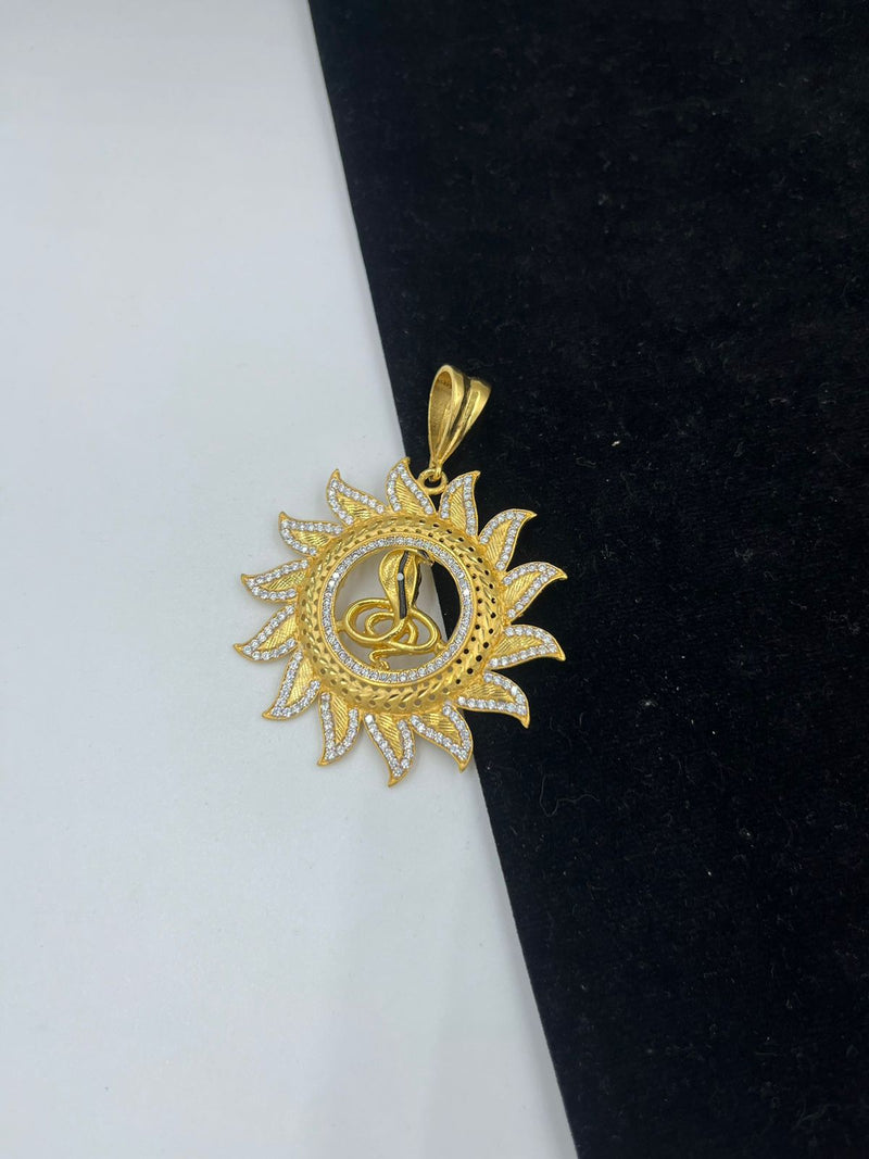GRAM GOLD FORMING GOGA MAHARAJ PENDANT FOR MEN DESIGN A-138