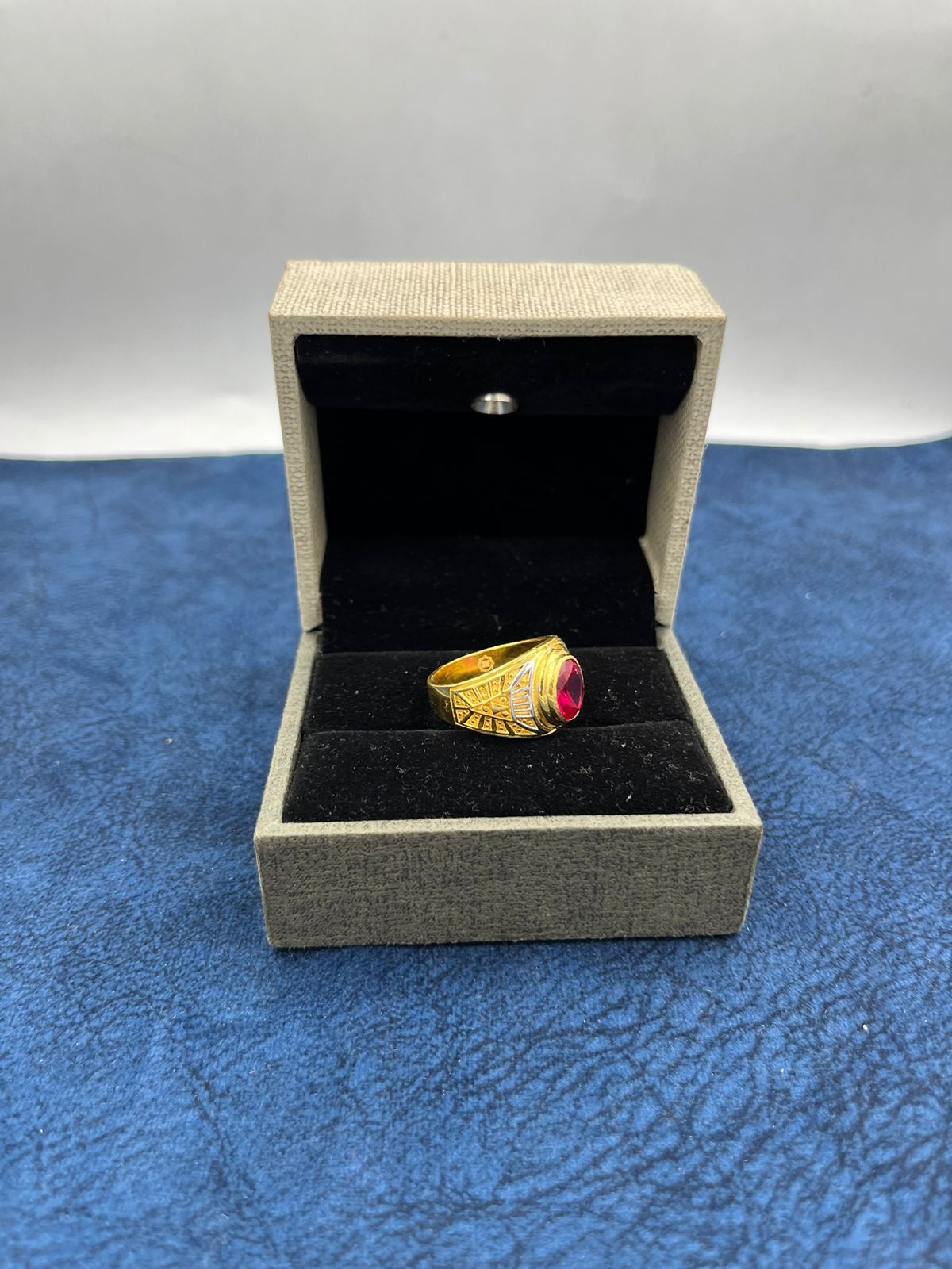 1 GRAM GOLD FORMING PINK DIAMOND RING FOR MEN DESIGN A-470 – Radhe Imitation