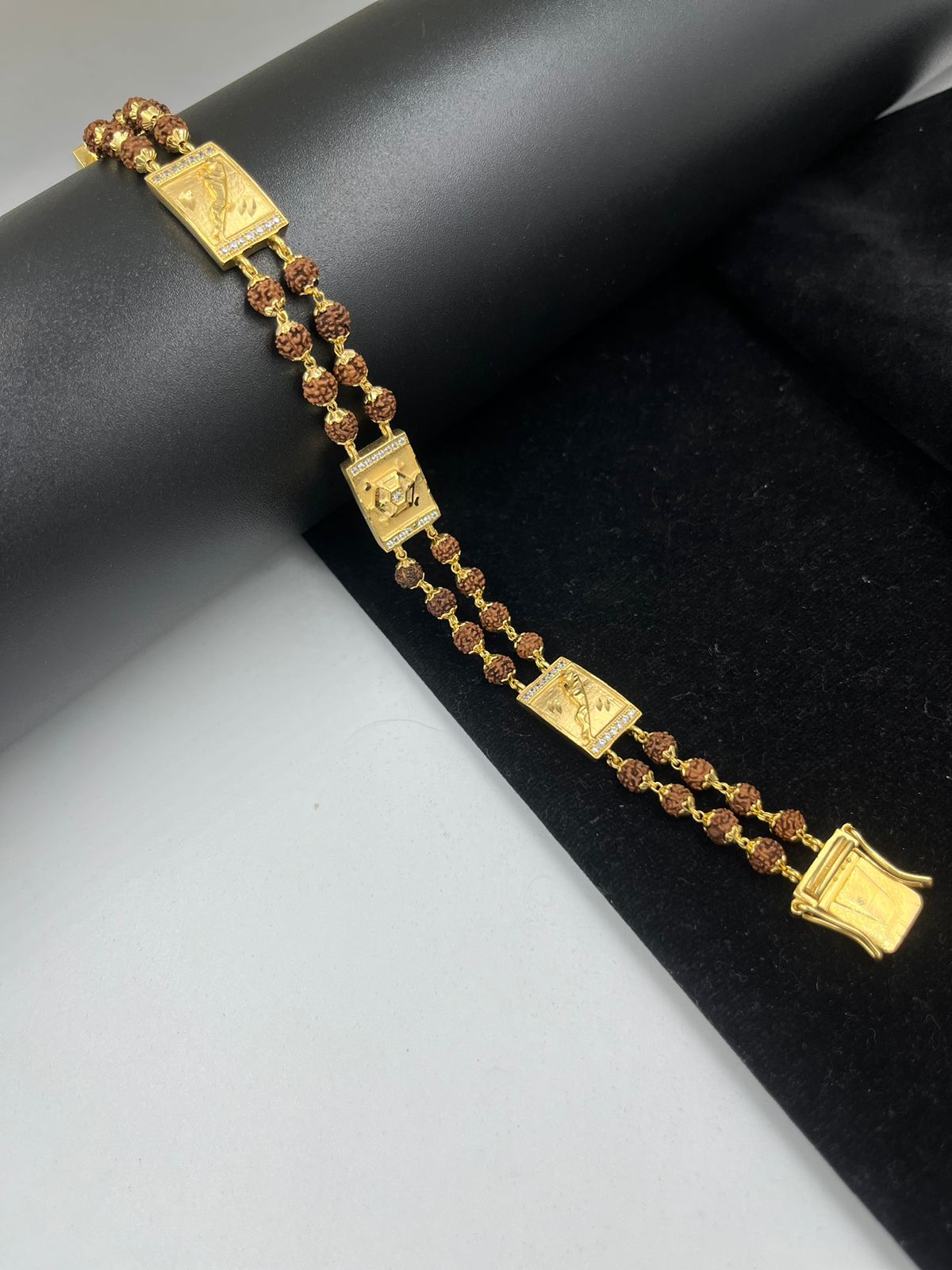 22k yellow gold Daily wear Finest Jaguar design Bracelet with Rhodium Color  | eBay