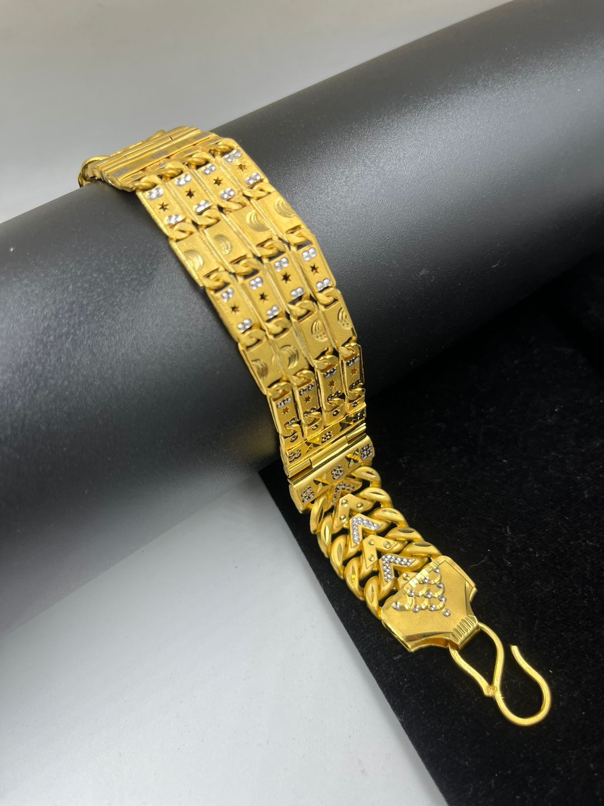 1 gram gold forming - 2 line nawabi best quality gold plated bracelet –  Soni Fashion®