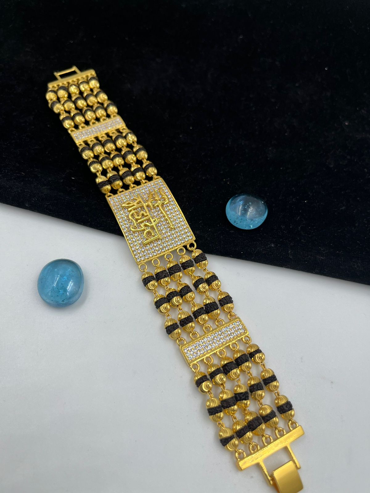 SJ Shubham Jewellers Rehti 925 92.5 Pure Sterling Silver Oxidised Twisted  Bracelet With Shiva Damru And Hallmark » Shubham Jewellers Rehti
