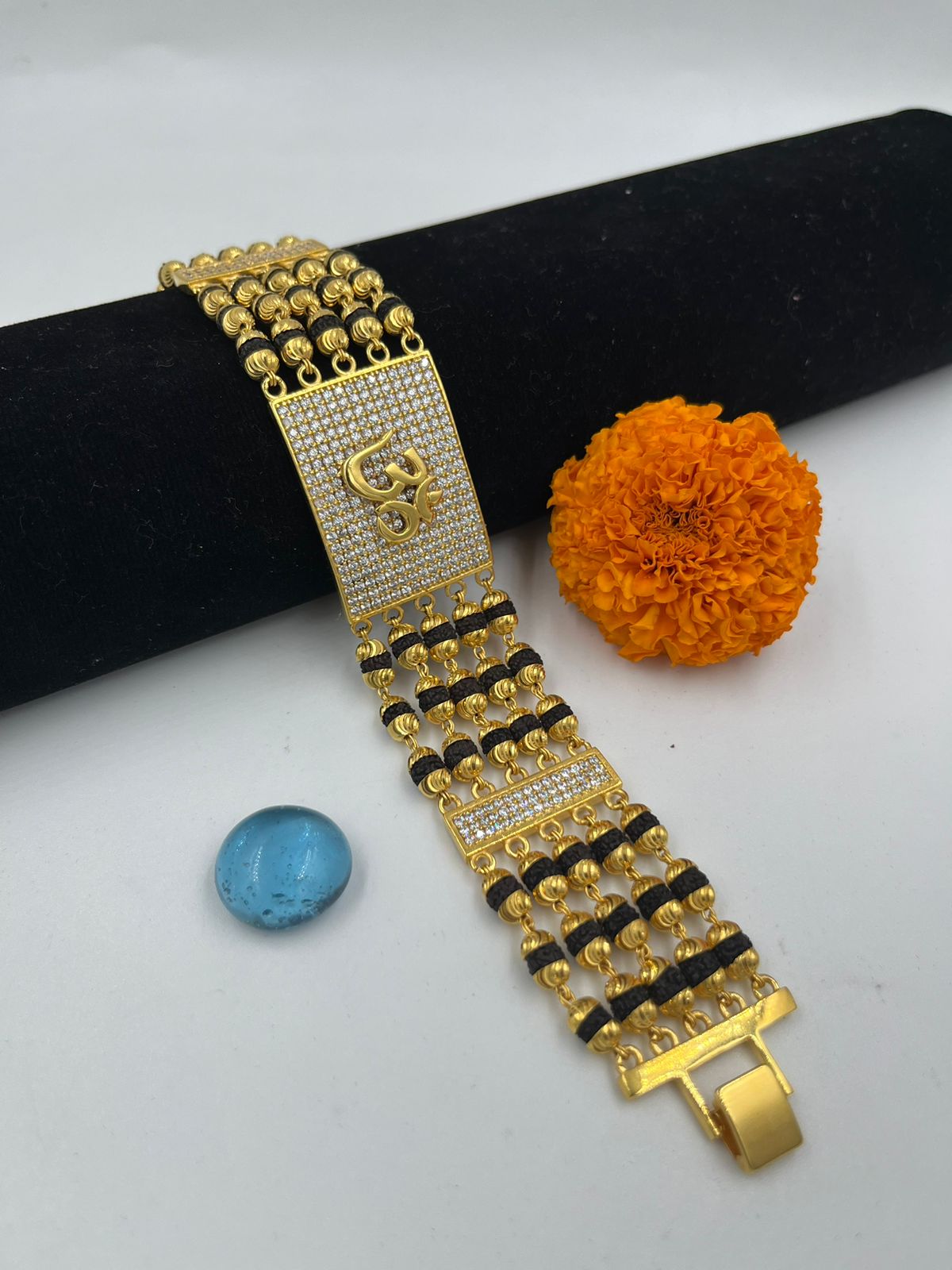 Gold Plated Essential Rudraksha Bracelet – Japam