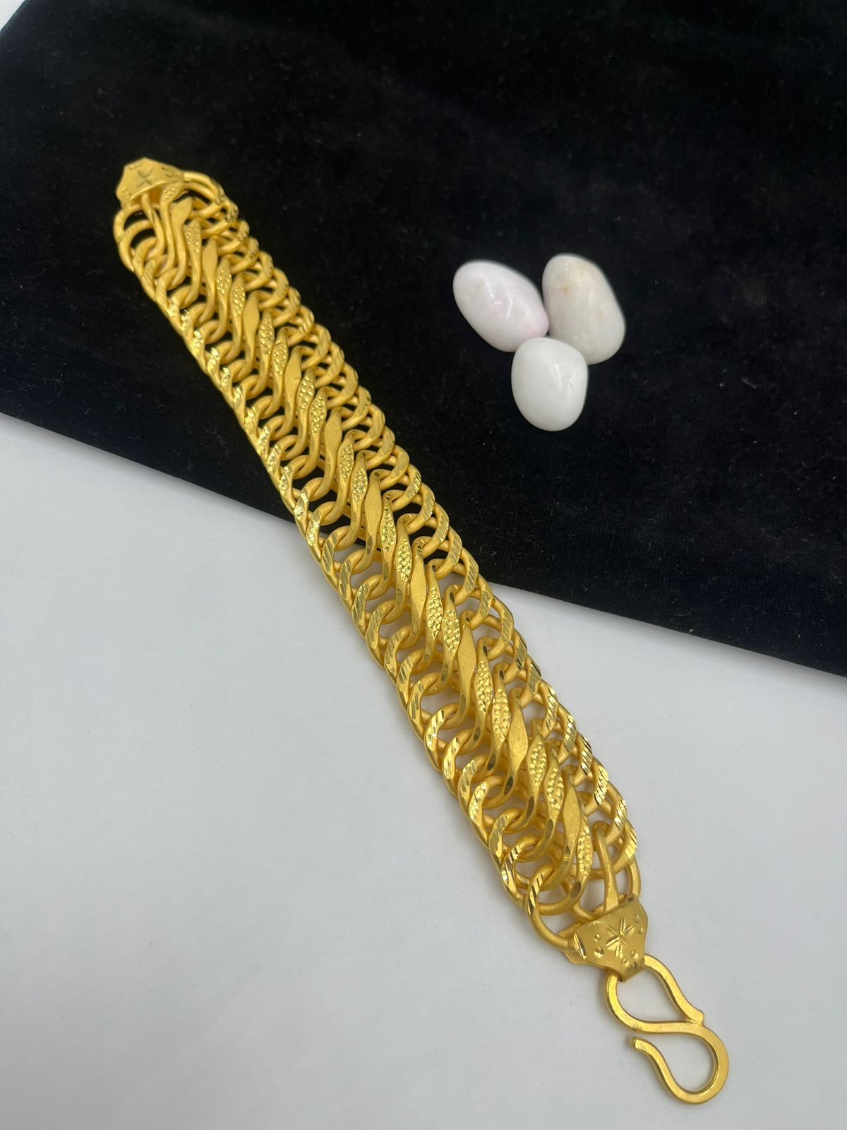 CZ stone One gram gold Bangle Bracelet - Design 23 – Simpliful Jewelry