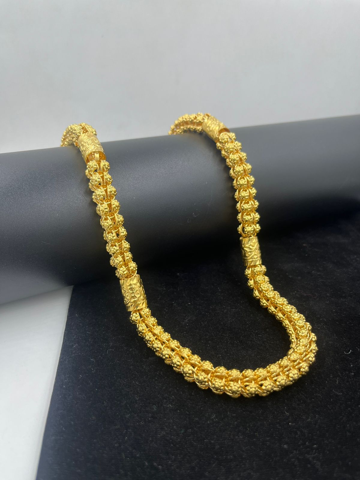 Gop Chain 1 GRAM GOLD CHAIN FLOWER GOP CHAIN FOR MEN DESIGN A-378 – Radhe Imitation