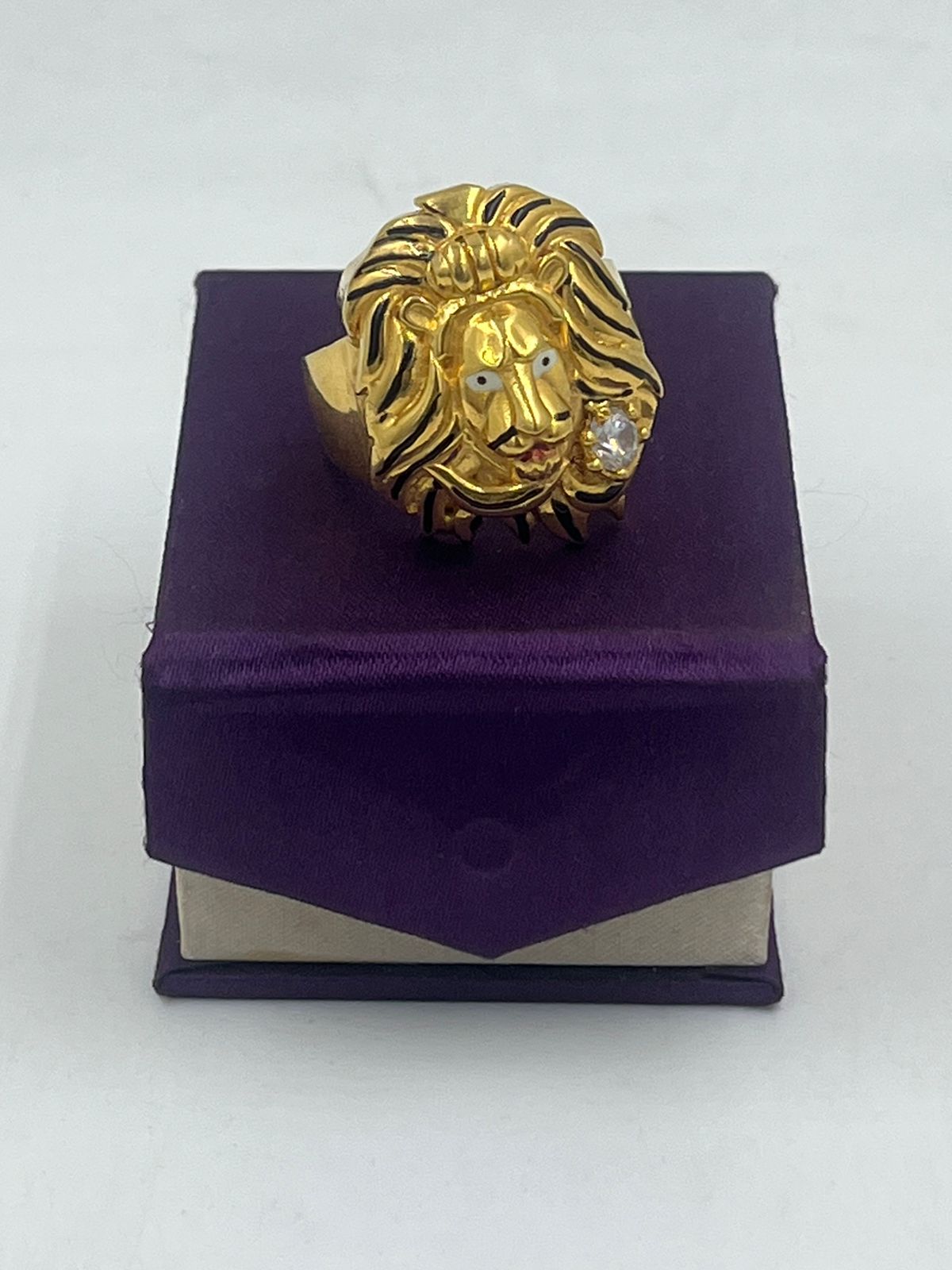 SILVOSWAN Silver Gold Lion Head Ring Best Quality Stainless Steel Silver,  Gold Plated Ring Price in India - Buy SILVOSWAN Silver Gold Lion Head Ring  Best Quality Stainless Steel Silver, Gold Plated