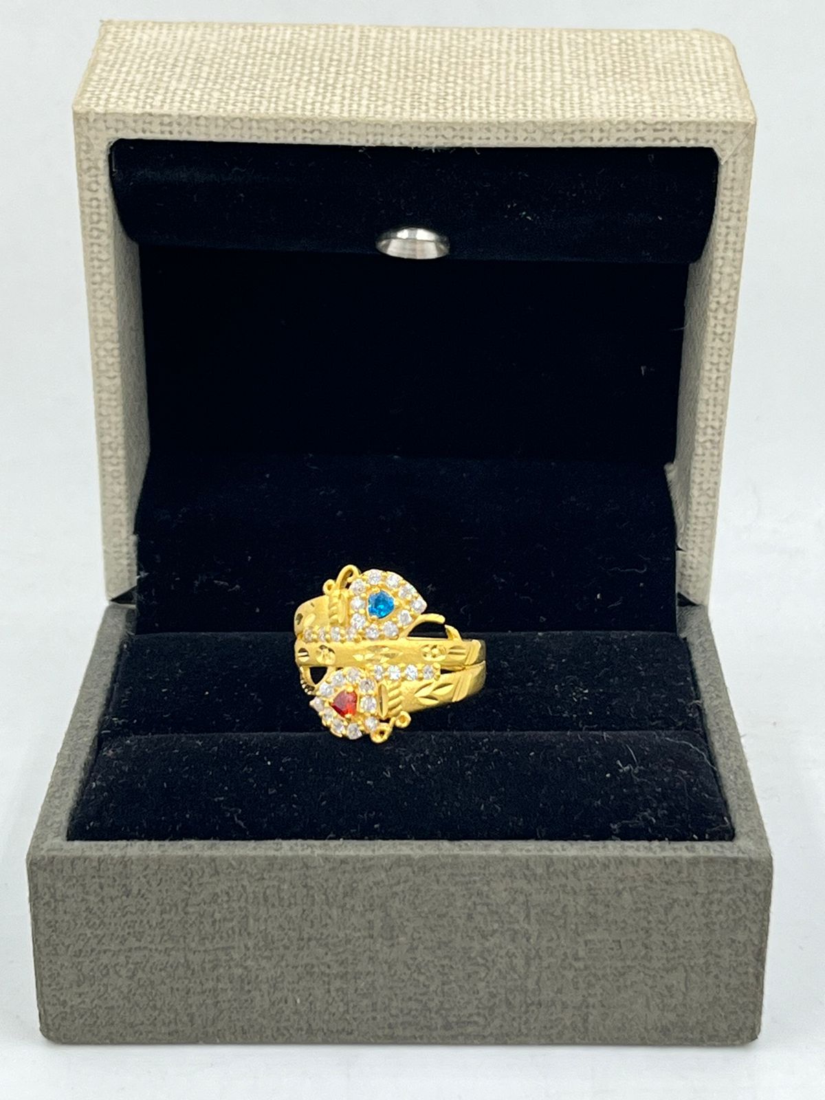 22K Gold 'Balaji' Ring For Men - 235-GR7333 in 6.650 Grams