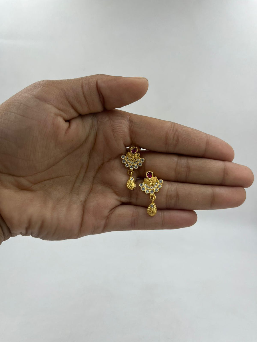 1 GRAM GOLD LADIES EARING FOR WOMEN DESIGN A-8 – Radhe Imitation