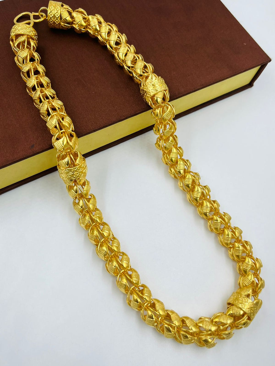 Gop Chain 1 GRAM GOLD FORMING HEAVY LOOK GOP CHAIN FOR MEN DESIGN A-543 – Radhe ...