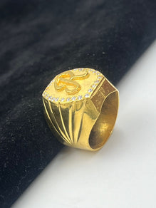 Wedding Ring Gold Gold Double Finger Custom Name Rings Hip Hop