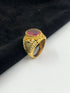 1 GRAM GOLD FORMING DIAMOND RING FOR MEN DESIGN A-964