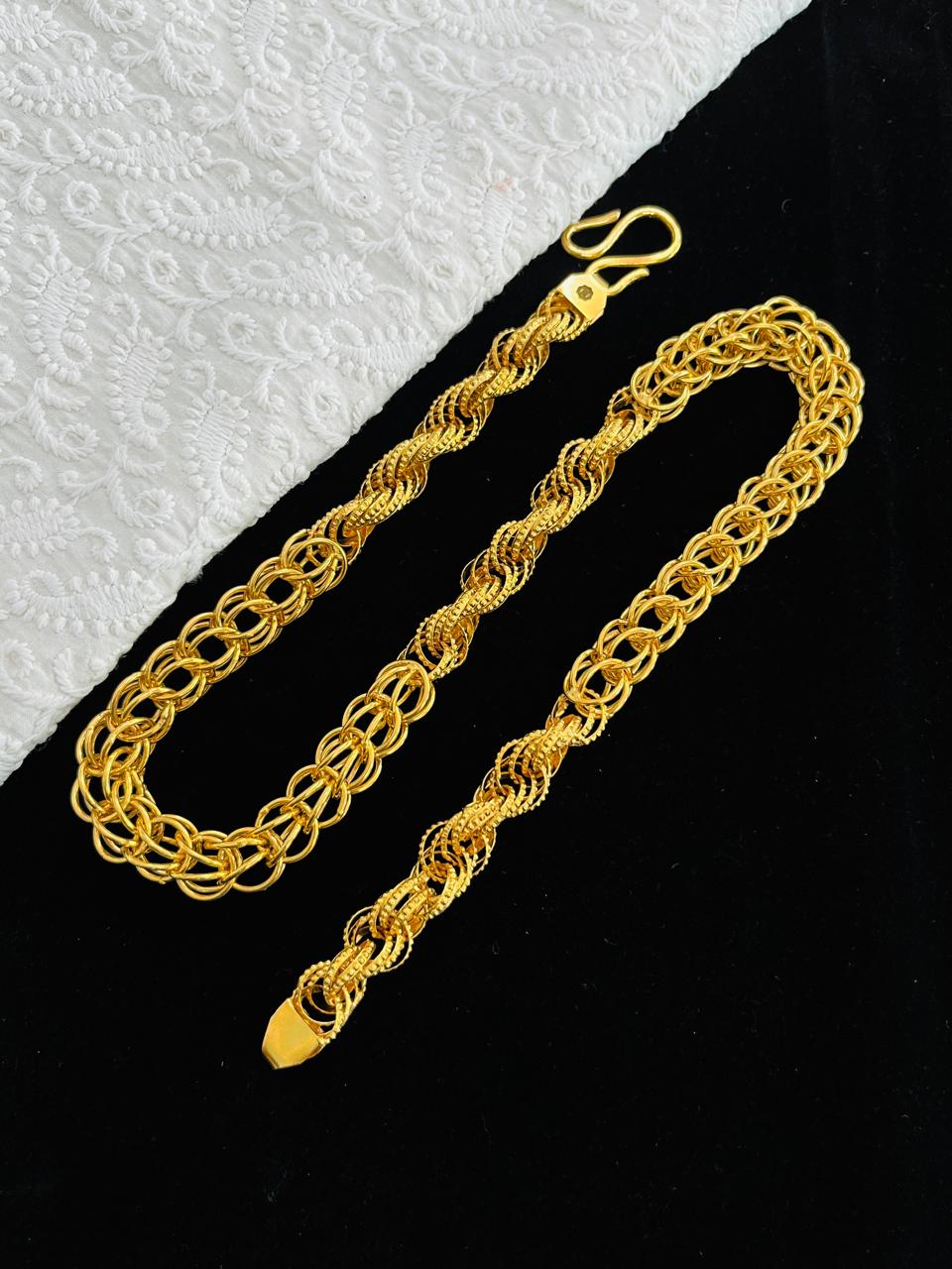 Gop Chain 1 GRAM GOLD GOP CHAIN FOR MEN DESIGN A-698 – Radhe Imitation