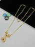 1 GRAM GOLD LADIES CHAIN WITH HEART PENDANT , WOMEN'S CHAIN WITH PENDANT DESIGN A-6