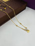 1 GRAM GOLD PLATED UNIQUE DESIGN LADIES , WOMEN CHAIN WITH DIAMOND PENDANT DESIGN A-42