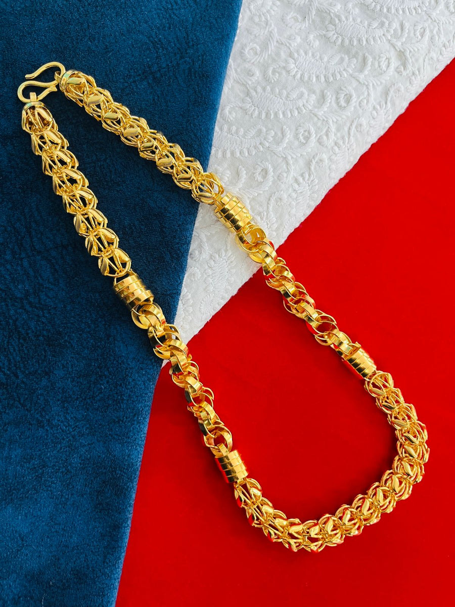 Gop Chain 1 GRAM GOLD GOP CHAIN FOR MEN DESIGN A-652 – Radhe Imitation