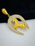 1 GRAM GOLD HOURSE PENDANT FOR MEN DESIGN A-439