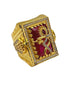 1 GRAM GOLD KRISHNA RING FOR MEN DESIGN A-1053