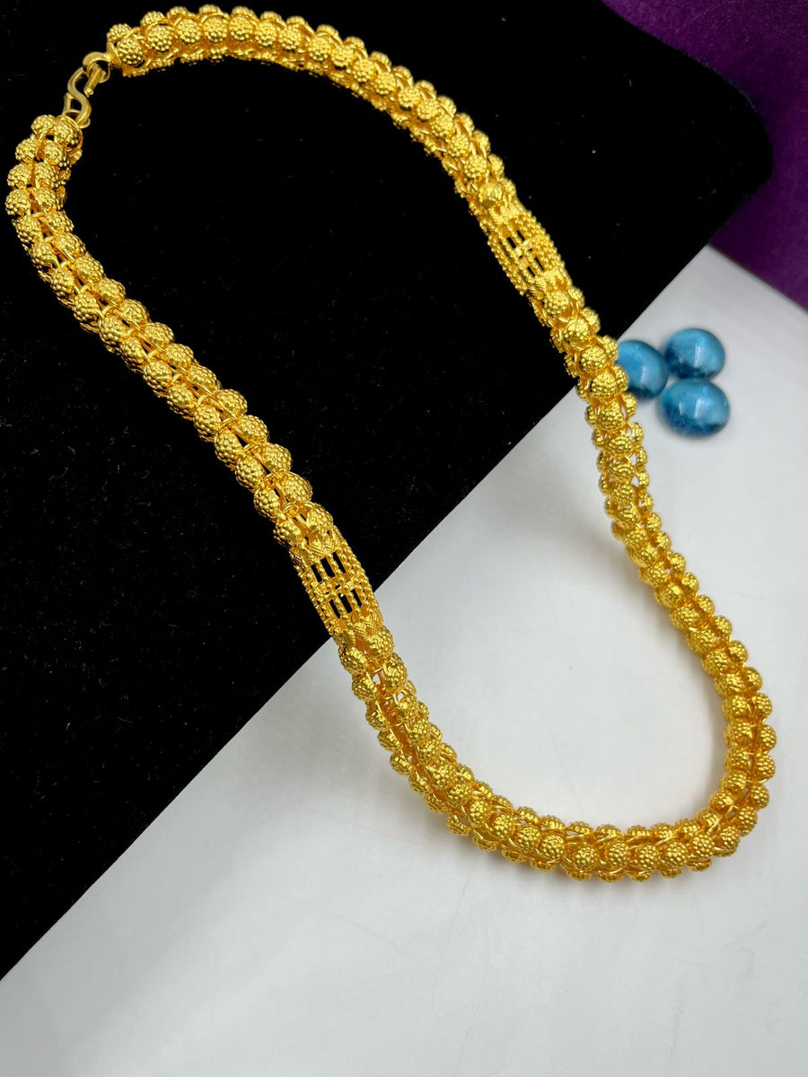Gop Chain 1 GRAM GOLD GOP CHAIN FOR MEN DESIGN A-433 – Radhe Imitation
