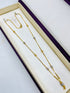 1 GRAM GOLD PLATED UNIQUE DESIGN LADIES , WOMEN CHAIN WITH DIAMOND PENDANT DESIGN A-39