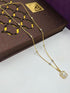 1 GRAM GOLD PLATED UNIQUE DESIGN LADIES , WOMEN CHAIN WITH DIAMOND PENDANT DESIGN A-43