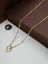 ONE GRAM GOLD PLATING SIMPLE CHAIN AND PENDANT LADIES , WOMEN DESIGN A-46
