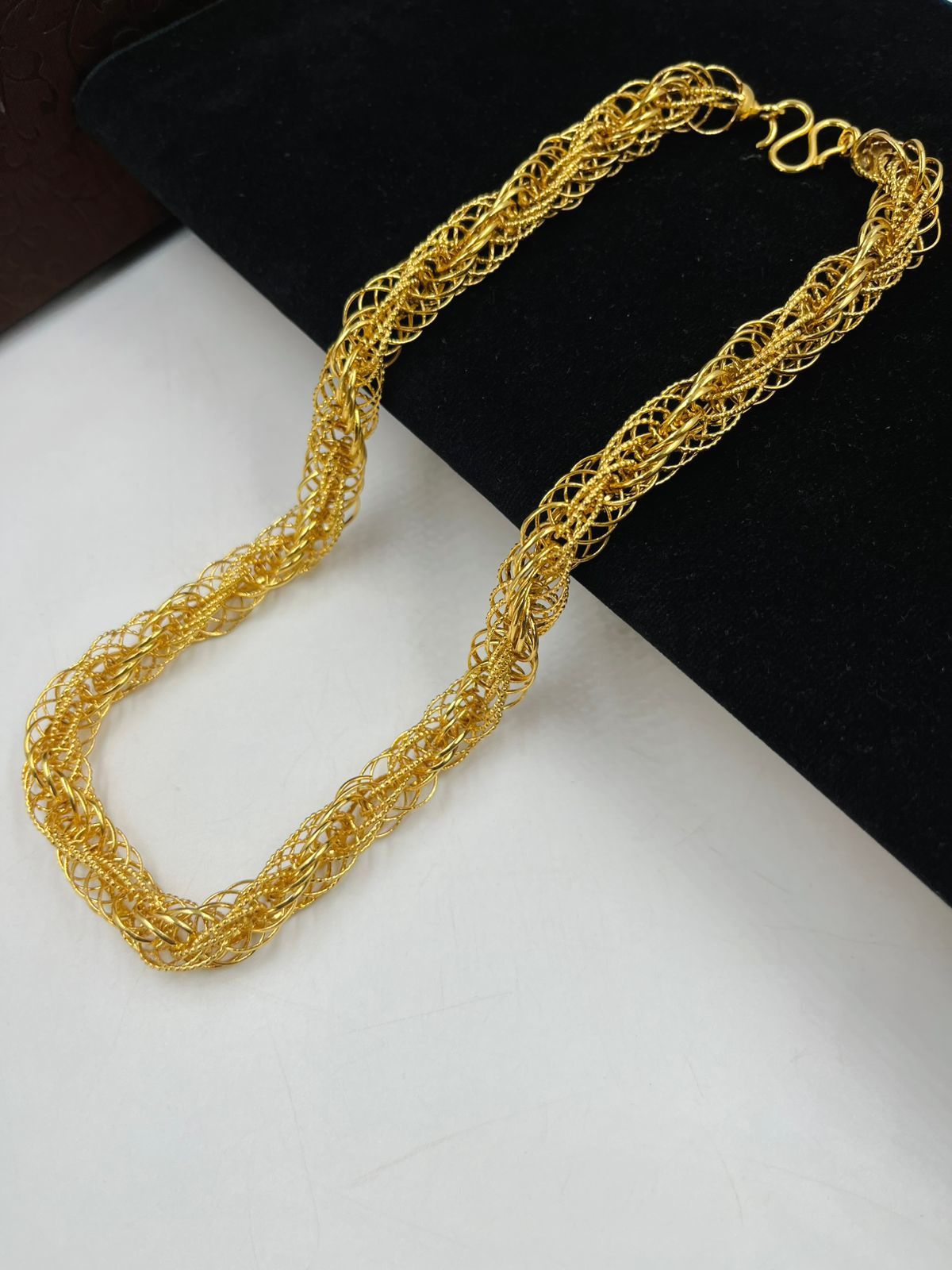 Gop Chain 1 GRAM GOLD RASSA (GOP) CHAIN FOR MEN DESIGN A-282 – Radhe Imitation