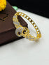 1 GRAM GOLD PLATED OM WITH GANPATI BAPPA DIAMOND KADA FOR MEN DESIGN A-30