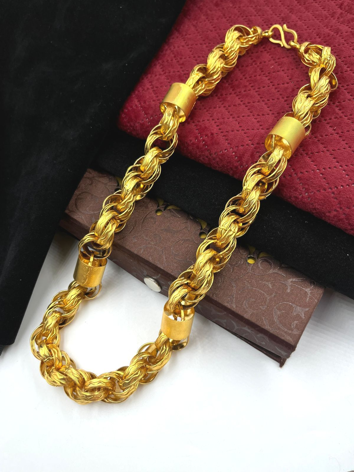 Gop Chain 1 GRAM GOLD GOP CHAIN FOR MEN DESIGN A-423 – Radhe Imitation
