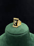 1 GRAM GOLD FORMING ₹ WITH BLACK DIAMOND RING FOR MEN DESIGN A-952