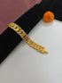 1 GRAM GOLD PLATED SHIV WITH TRISHUL POKAL BRACELET FOR MEN DESIGN A-498