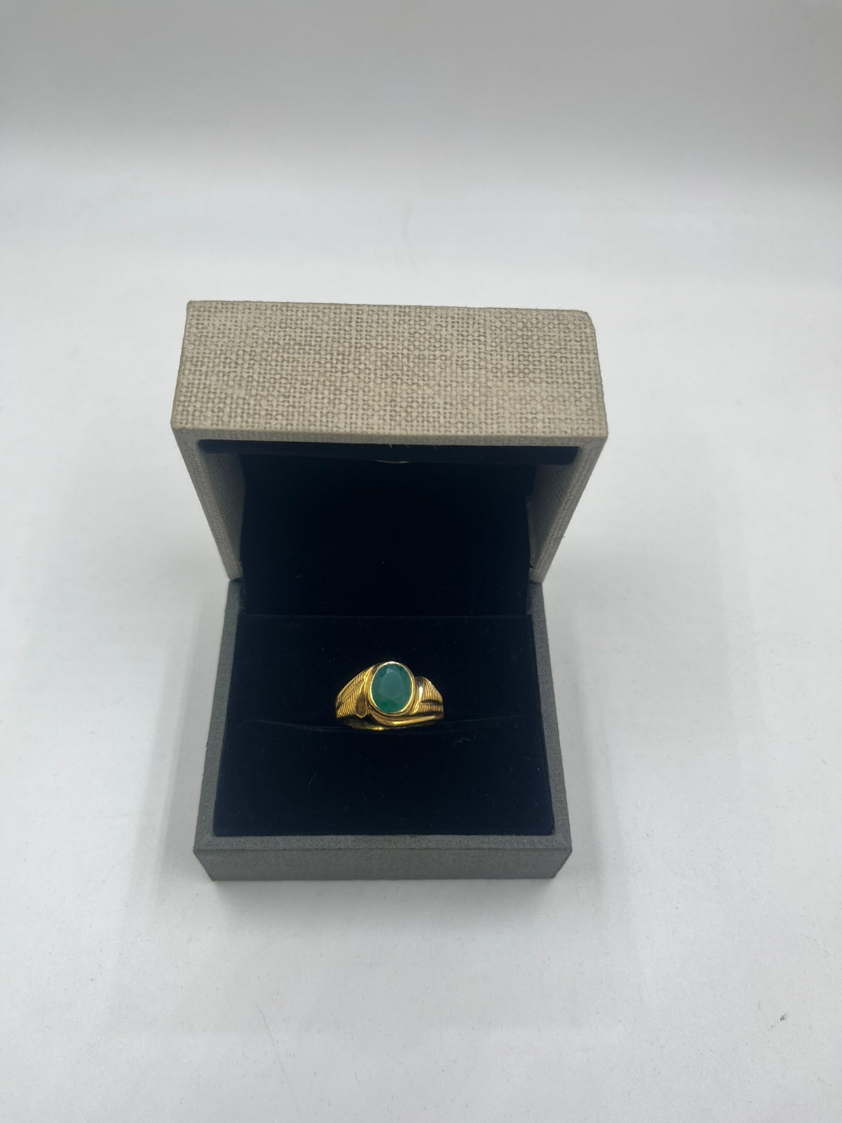 SZ:8 US Natural Emerald Panna Gemstone 14K Yellow Gold Ring Certified  Jewelry | eBay