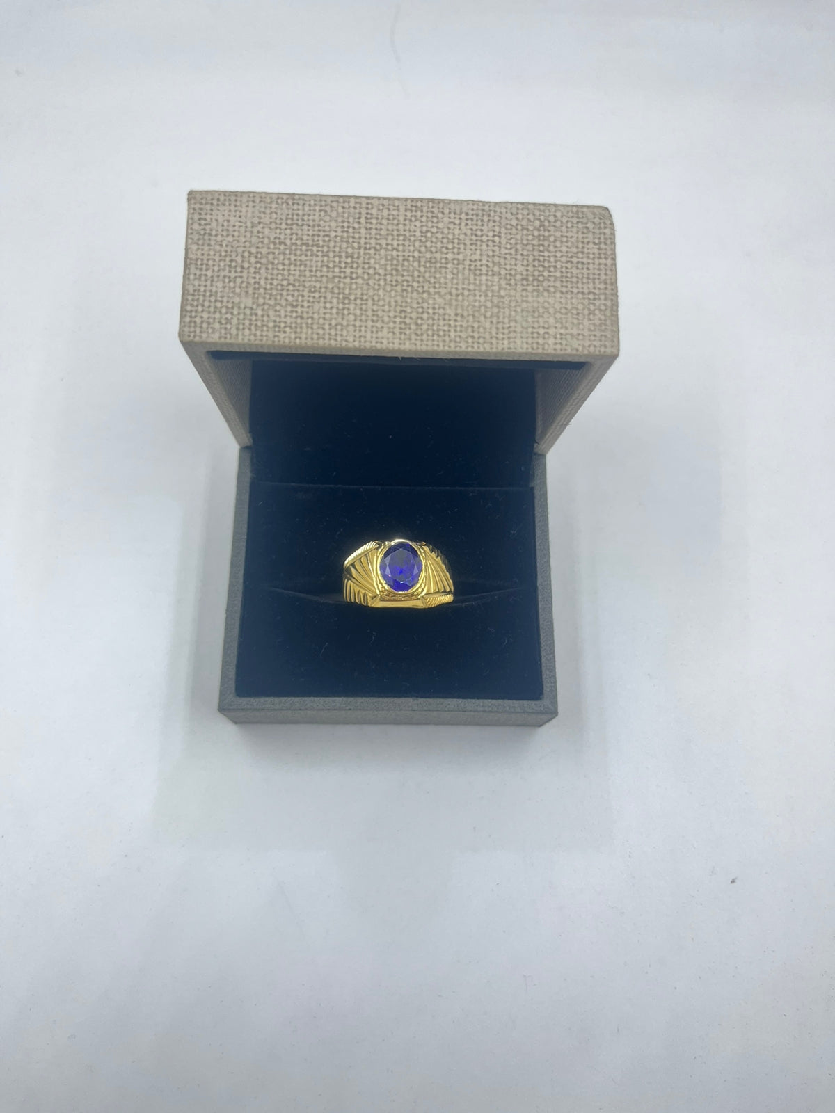 Elegant Blue Sapphire (Neelam) gold ring – Kundaligems.com