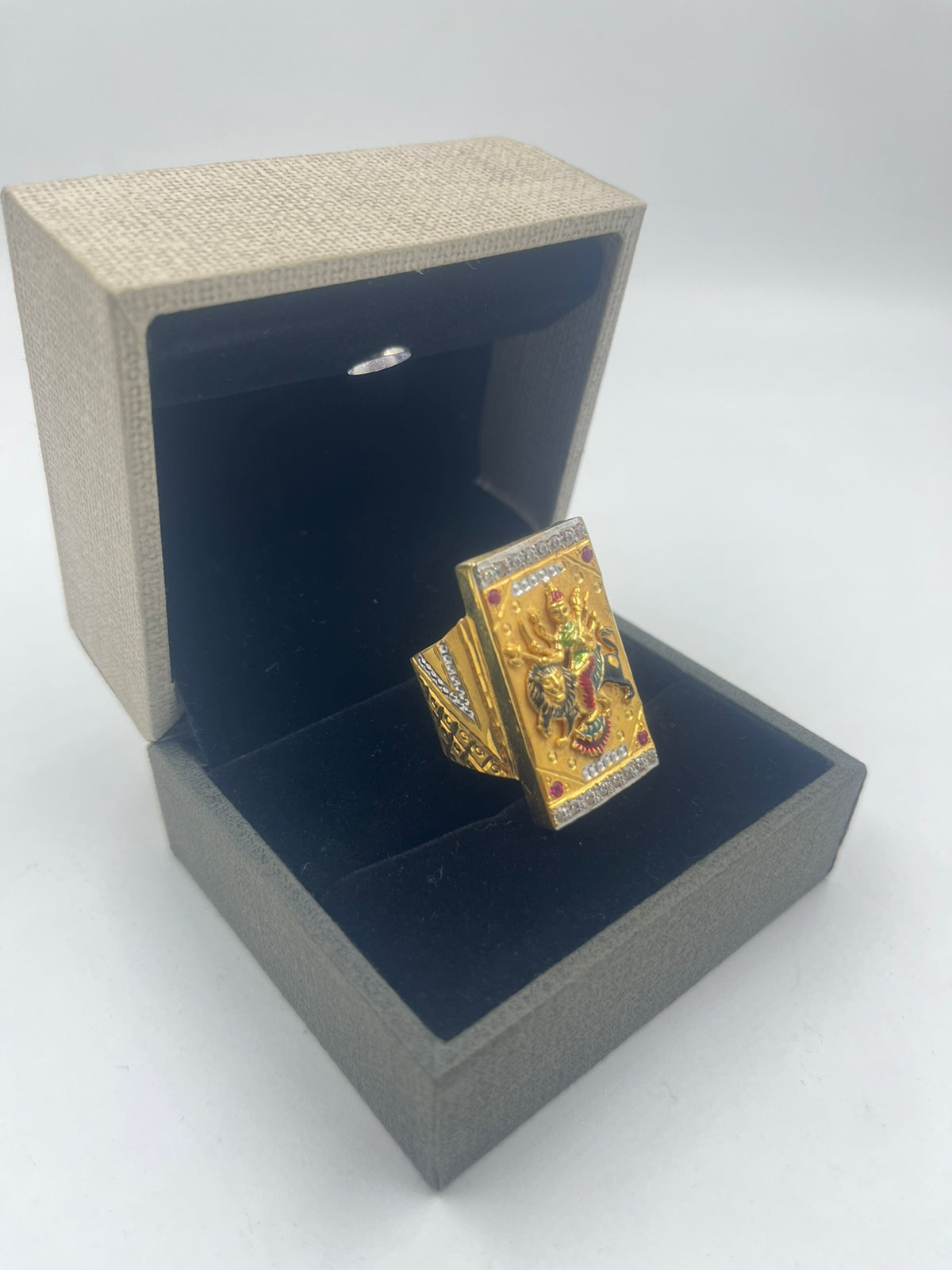 1 Gram Gold Plated Maa Exquisite Design High-quality Ring For Men - Style  B255 at Rs 2440.00 | Gold Plated Rings | ID: 2850380885748