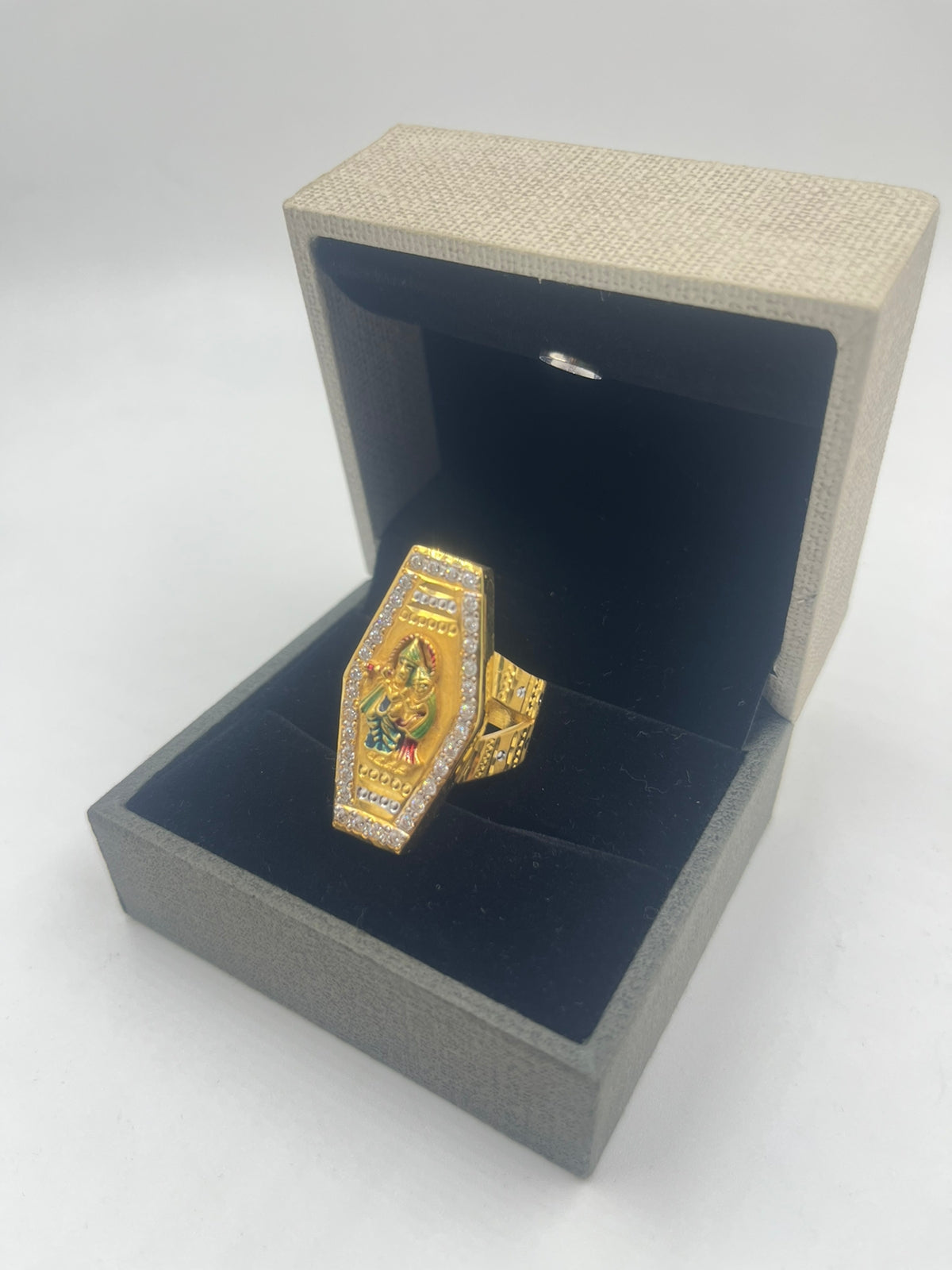 10K Yellow Gold Baby Square Ring - Manhattan Jewelers