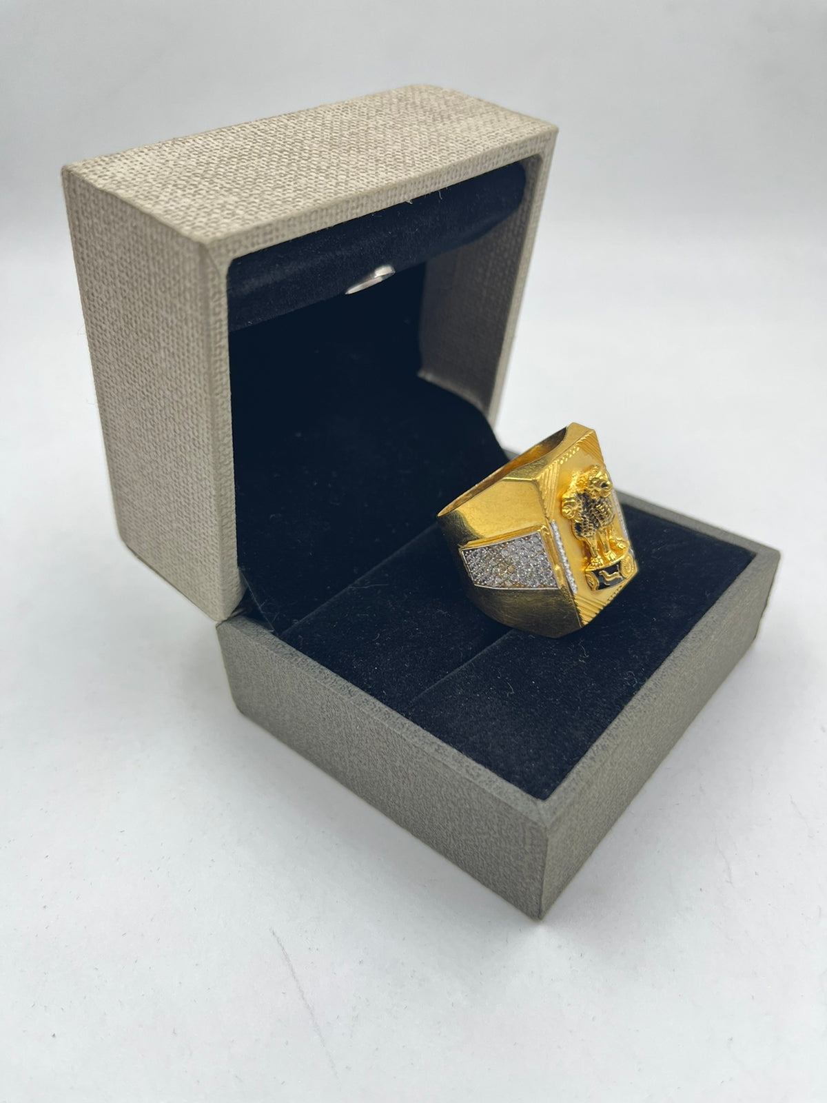 1 Gram Gold Plated Yellow Stone with Diamond Hand-Crafted Ring for Men -  Style B363 #latestjewellery #1gramgoldform… | Yellow stone, Rings for men,  Golden diamonds